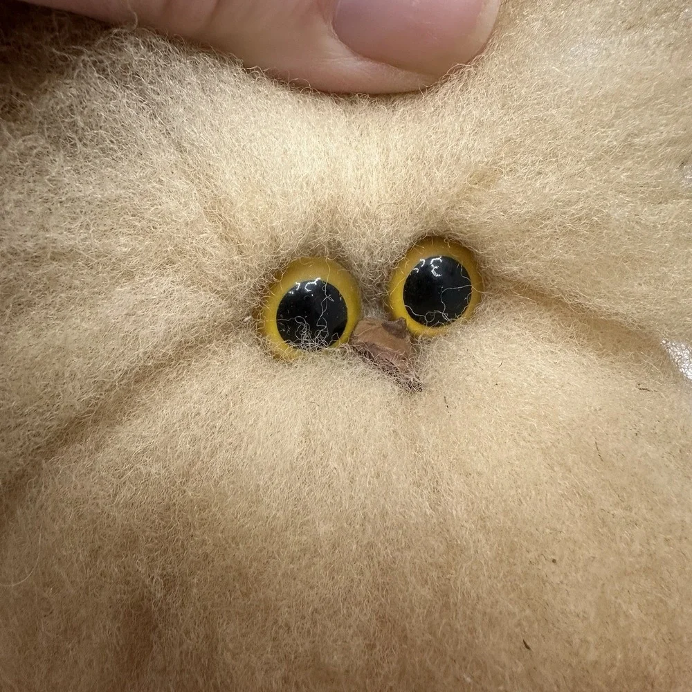 Vintage The Wooly Critters Co Wool Owls Figurine San Dimas‎ California Driftwood
